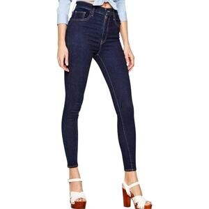 Levi's Mile High Super Skinny Jeans Dark Wash Stretch Ankle Denim Blue 24